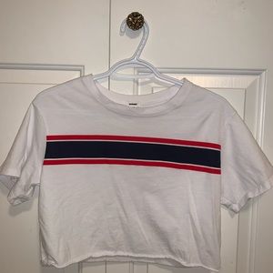 cropped stripped shirt by Garage